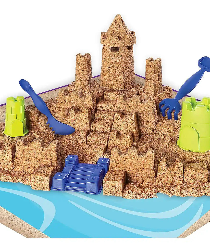 شاطئ رمل كينتيك مملكة الرمال (3 أرطال) - فنون العجين والرمل، لعبة أطفال عالية الجودة، متينة وتعليمية، مناسبة للأطفال من عمر شهرين فما فوق