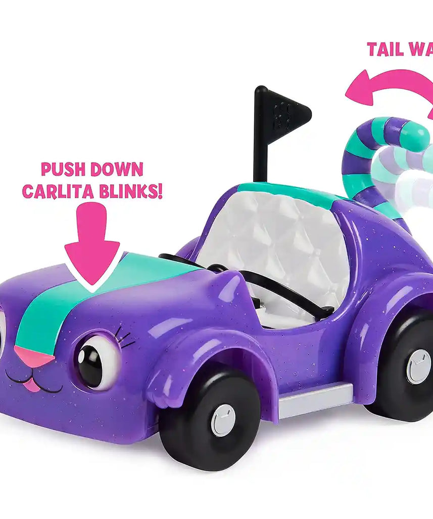 Gabby’s Dollhouse Carlita and Pandy Paws Picnic Set, Interactive Vehicle with Blinking Eyes and Moving Tail, Includes Exclusive Pandy Paws Figure, Picnic Accessories, Surprise Box, Toys for Kids Ages 3+