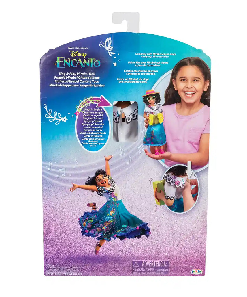 دمية ديزني إنكانتو المغنية ميرابل مع الأكورديون، دمية أزياء موسيقية مع ملحقات، لعبة مرخصة رسميًا للأطفال من سن 3 سنوات فما فوق