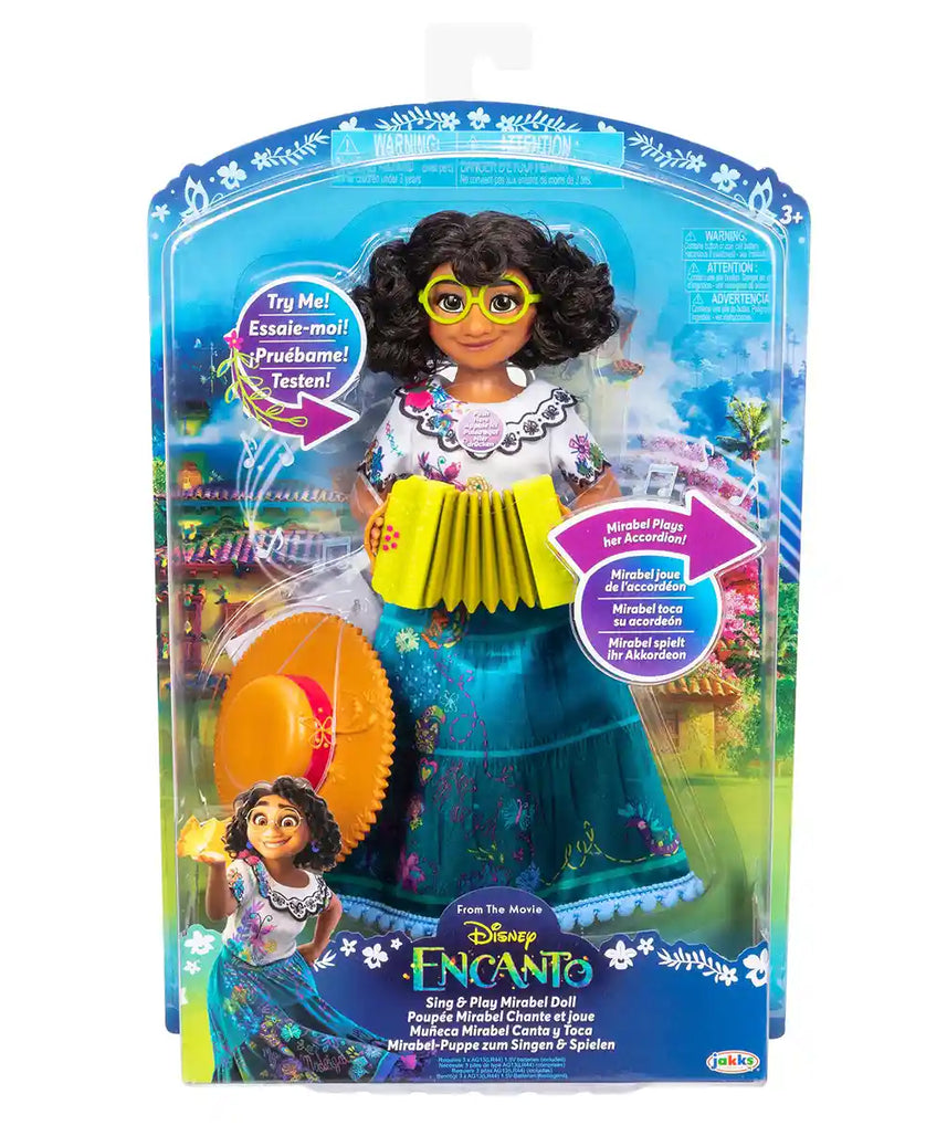 دمية ديزني إنكانتو المغنية ميرابل مع الأكورديون، دمية أزياء موسيقية مع ملحقات، لعبة مرخصة رسميًا للأطفال من سن 3 سنوات فما فوق