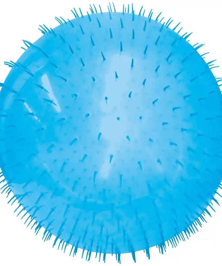 كرة الفقاعات المضحكة من وابل سوبر، زرقاء، كرة فقاعات قابلة للنفخ ذات شائكة 20 بوصة للأطفال، للعب في الأماكن المغلقة والمفتوحة، للأعمار من 3 سنوات فما فوق، فقاعات