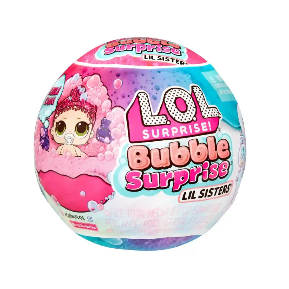 دمية لول سربرايز بابل فوم ليل سيسترز، دمية بيبي سيسترز قابلة للتجميع، مفاجأة بابل، متغيرة اللون، تفاصيل براقة، تتضمن ملحقات، هدية للبنات من سن 4 سنوات فما فوق
