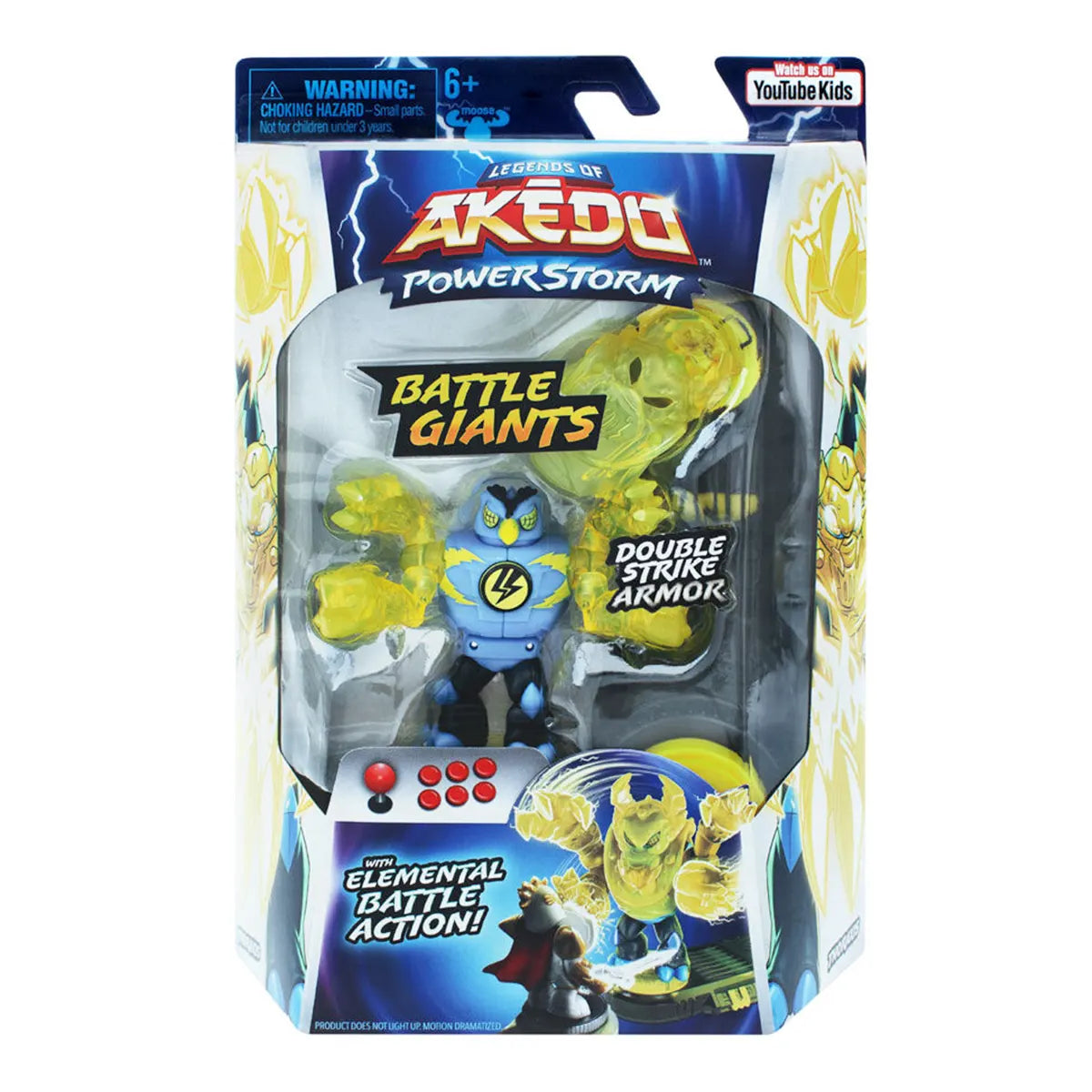 مجموعة ألعاب Akedo Legends of Powerstorm Giants الفردية Thoraxis مع وحدة تحكم Button Bash و Split Strike Action، لعبة المحارب المقاتل للأطفال، من سن 6 سنوات فما فوق - مجموعات ألعاب