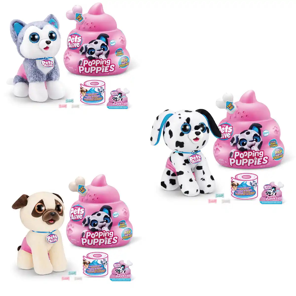 زورو بيتس ألايف بوب بابي سربرايز - لعبة تفاعلية ناعمة للغاية، سحرية متغيرة اللون، جرو قابل للتجميع للأطفال من سن 3 سنوات فما فوق