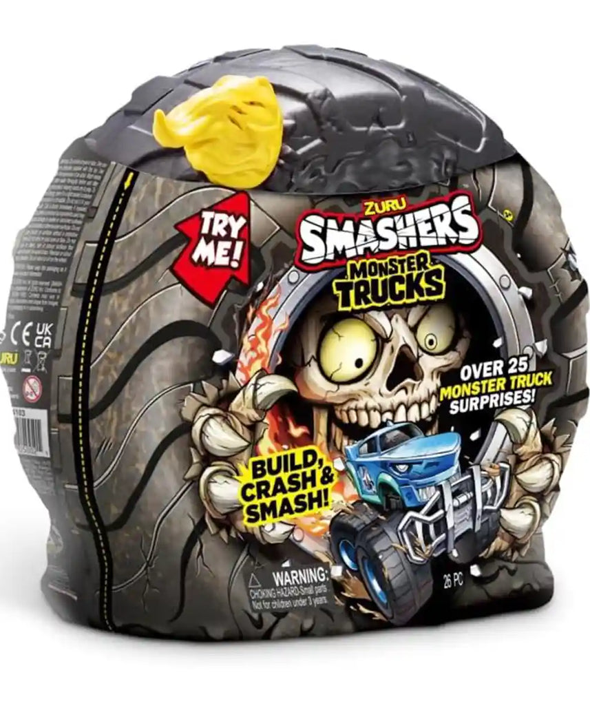 ZURU Smashers Monster Truck Surprise Playset, Build, Smash & Race, Includes 25+ Monster Truck Surprises, Collectible Toys for Kids Ages 3+