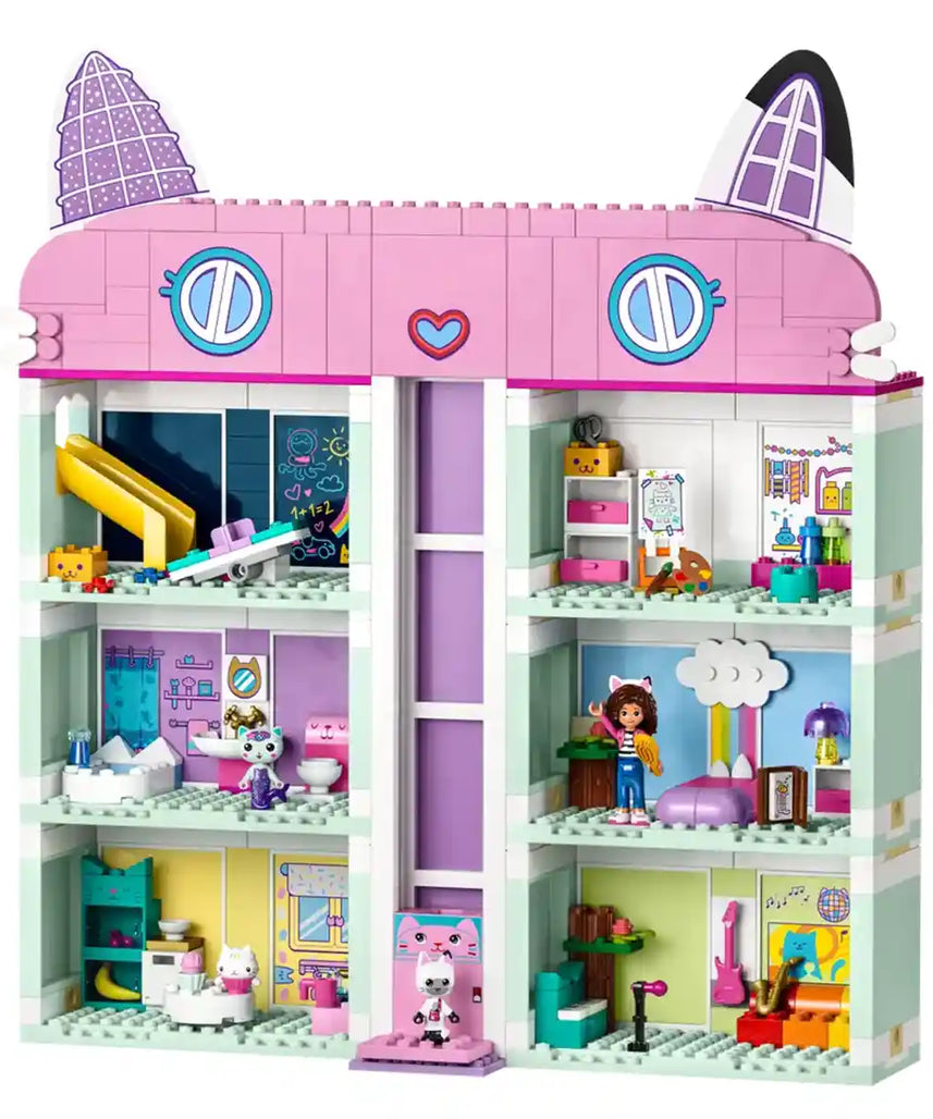 LEGO Gabby’s Dollhouse Toy Playset 10788, 4 Floor 8 Room Dollhouse with Gabby, Pandy Paws, MerCat & Cakey Figures Plus Accessories, Dollhouses for Kids Ages 4+