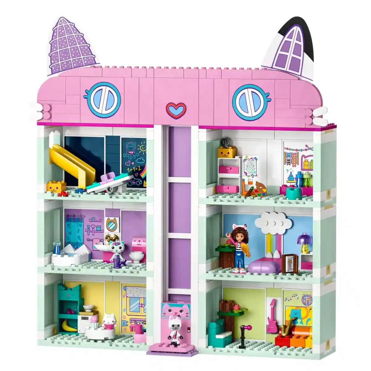 LEGO Gabby’s Dollhouse Toy Playset 10788, 4 Floor 8 Room Dollhouse with Gabby, Pandy Paws, MerCat & Cakey Figures Plus Accessories, Dollhouses for Kids Ages 4+