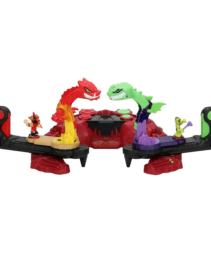 مجموعة ألعاب موس تويز أكيدو ليجندز أوف أكيدو بيست سترايك سيربنت فيوري أرينا مع محاربين حصريين وأضواء وأصوات للأطفال من سن 6 سنوات فما فوق - مجموعات ألعاب