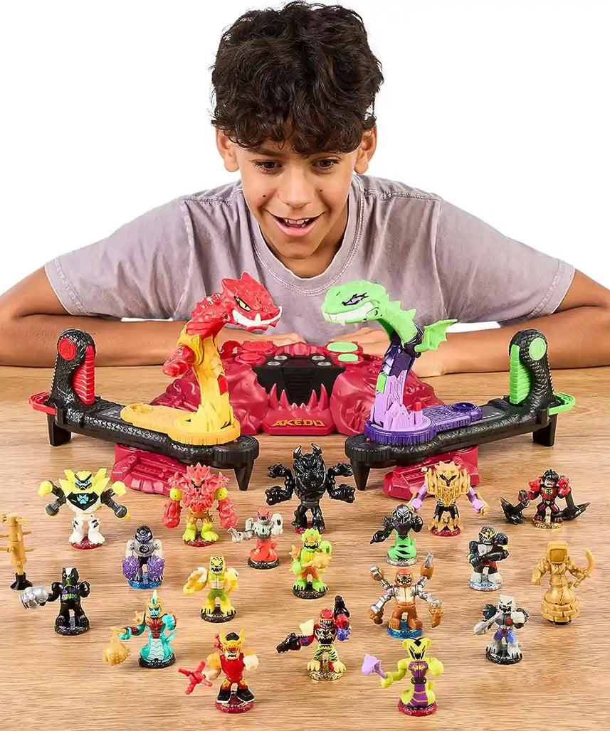 مجموعة ألعاب موس تويز أكيدو ليجندز أوف أكيدو بيست سترايك سيربنت فيوري أرينا مع محاربين حصريين وأضواء وأصوات للأطفال من سن 6 سنوات فما فوق - مجموعات ألعاب