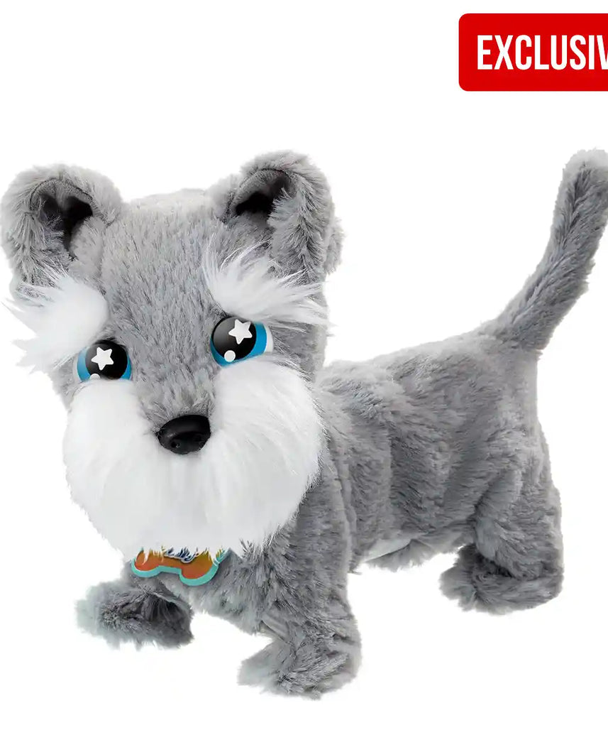 أنيماجيك تيلي ذا تيرير، كلبة تفاعلية محشوة، تمشي وتنبح، مع مقود - لعبة لعب أدوار واقعية للحيوانات الأليفة للأطفال من عمر سنتين إلى خمس سنوات - شخصيات ألعاب تفاعلية محشوة