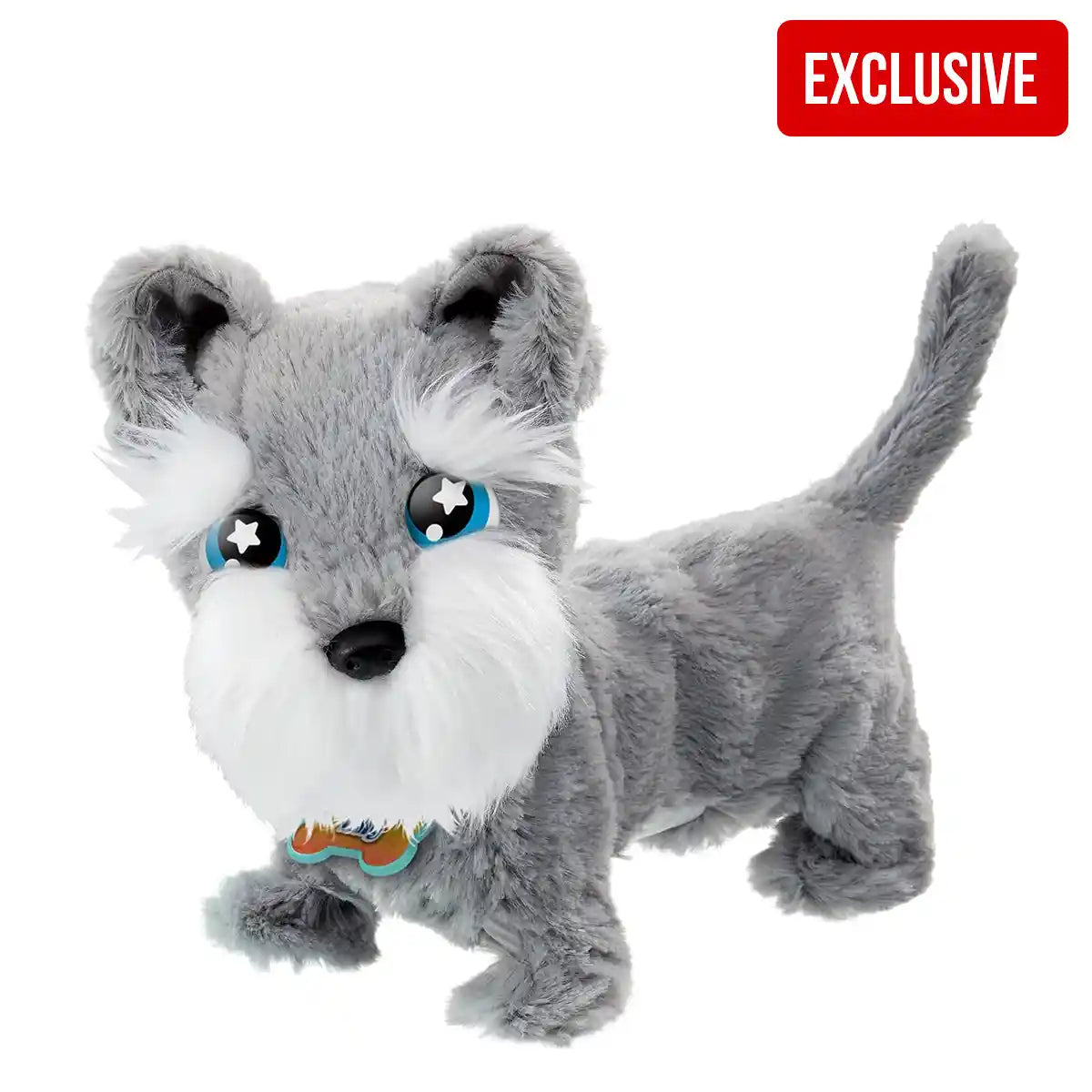 أنيماجيك تيلي ذا تيرير، كلبة تفاعلية محشوة، تمشي وتنبح، مع مقود - لعبة لعب أدوار واقعية للحيوانات الأليفة للأطفال من عمر سنتين إلى خمس سنوات - شخصيات ألعاب تفاعلية محشوة