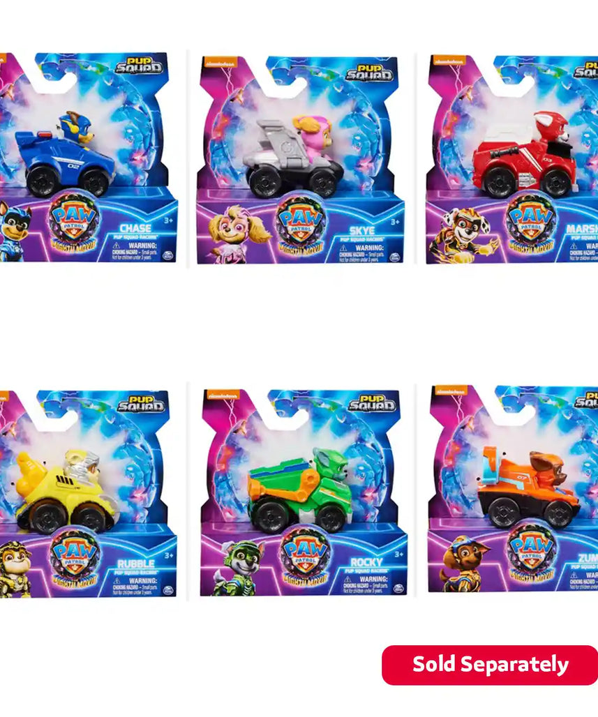 لعبة سيارة باو باترول ذا مايتي موفي، سيارة لعبة عشوائية بمركبة واحدة، سيارة صغيرة قابلة للتجميع للأطفال، أولاد وبنات