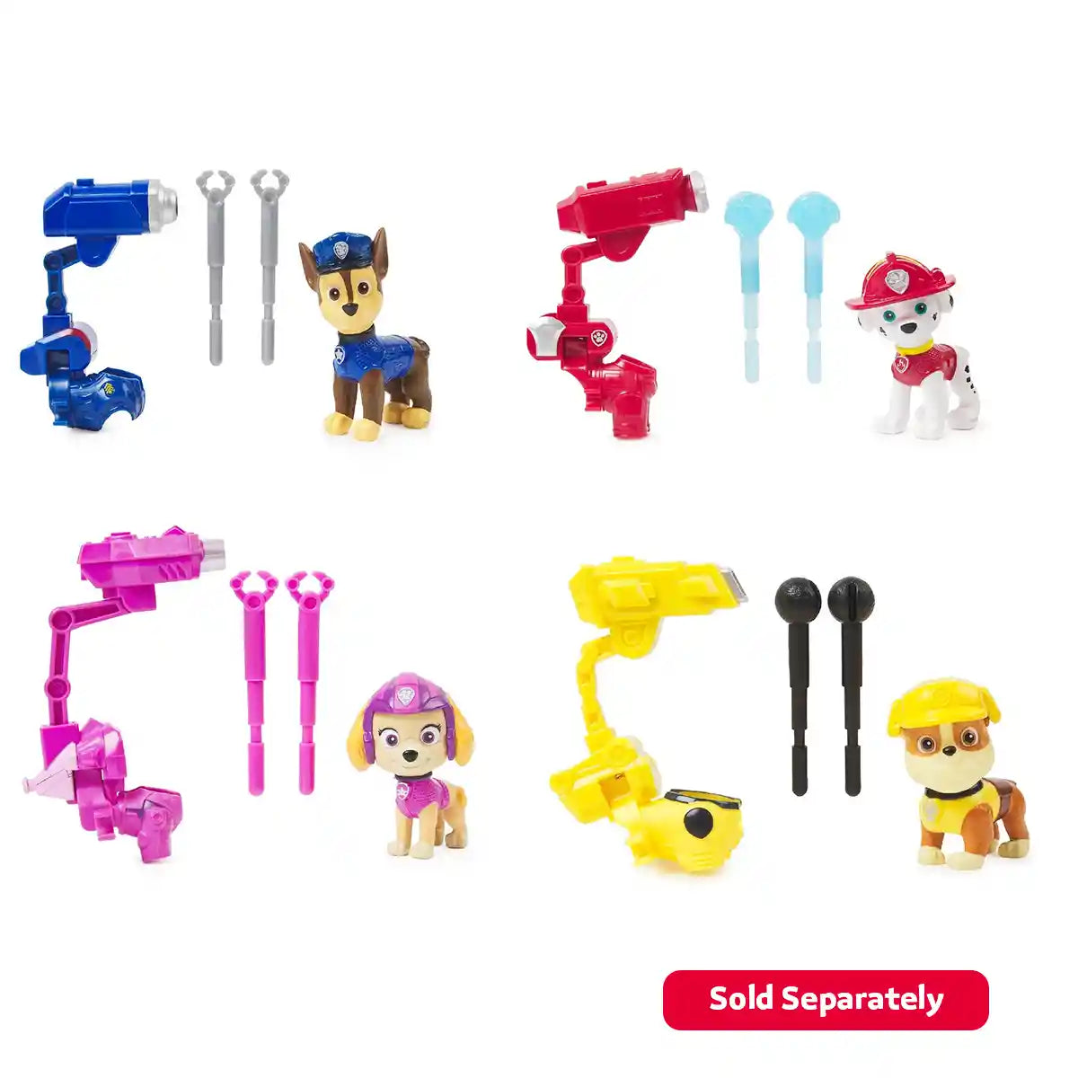 Paw Patrol Movie Hero Pups, Action Figure with Backpack, 2 Projectile Launcher, Kids Toy, Collectible Rescue Pup