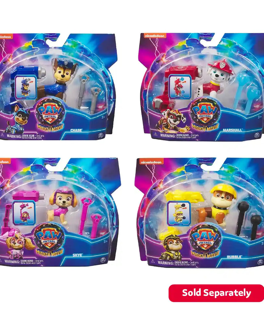 Paw Patrol Movie Hero Pups, Action Figure with Backpack, 2 Projectile Launcher, Kids Toy, Collectible Rescue Pup