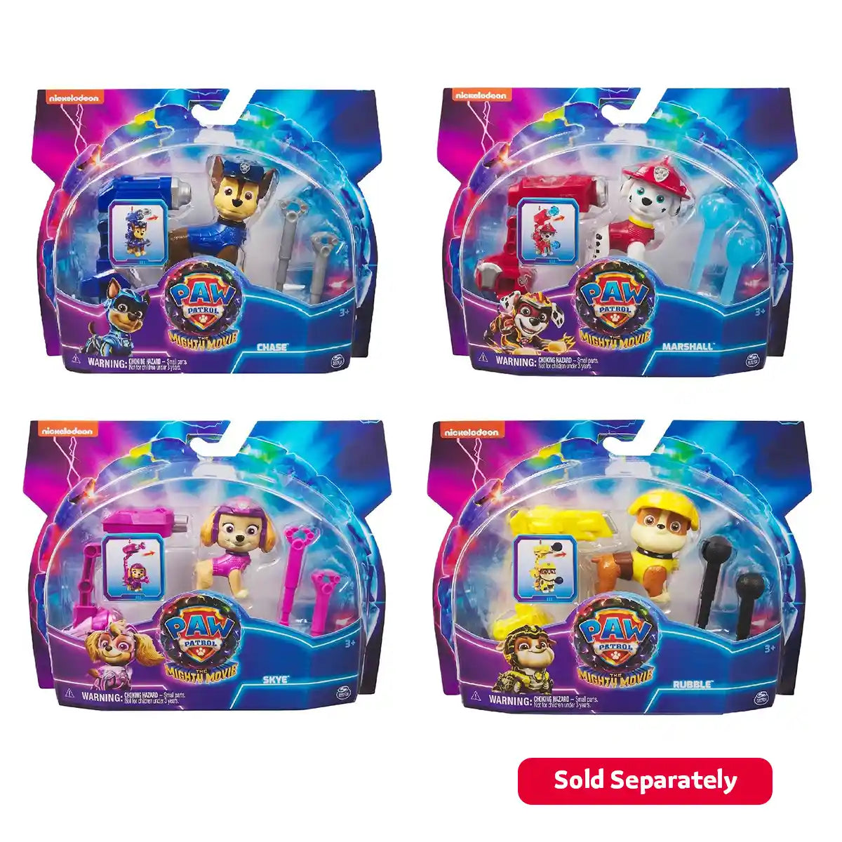 Paw Patrol Movie Hero Pups, Action Figure with Backpack, 2 Projectile Launcher, Kids Toy, Collectible Rescue Pup