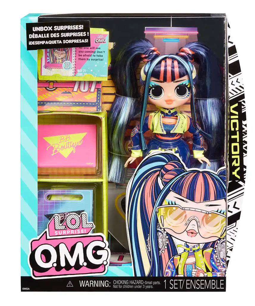 دمية أزياء LOL Surprise OMG Victory، قابلة للتجميع بطول 10 بوصات مع أكثر من 10 مفاجآت، وملابس سباق أنيقة، وإكسسوارات، وميزات وضعية للأطفال من سن 4 سنوات فما فوق