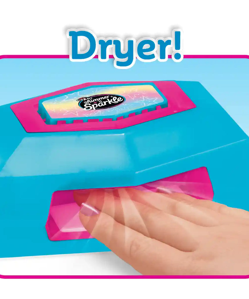 Shimmer N Sparkle Salon Style Deluxe Manicure & Pedicure SNS-65590, Nail Paints + Art Markers + Stickers + Glitter + Spa Foot Bath, Creative Beauty Set for Kids 8+