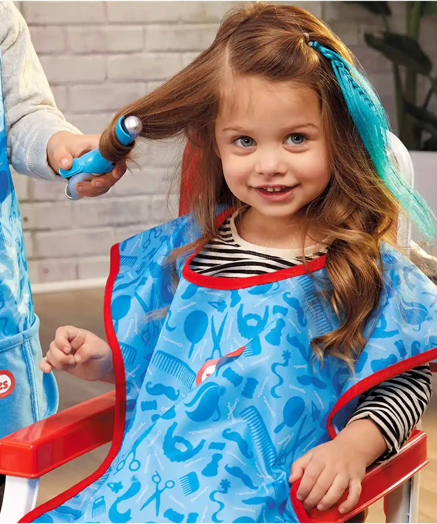 ليتل تايكس ستايل ستيشن - كرسي صالون حلاقة وتظاهري مع 20 ملحقًا، ومجفف شعر يعمل، وماكينة قص شعر نابضة بالحياة - للأطفال من سن 3 إلى 5 سنوات