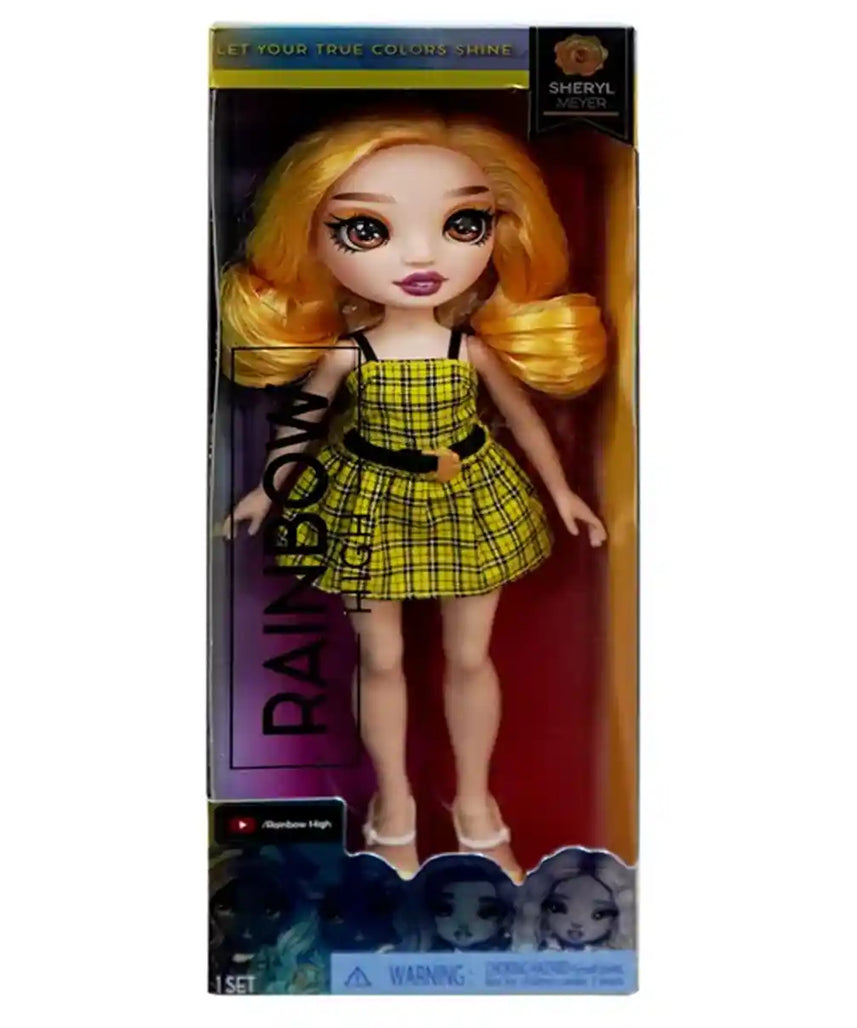 Rainbow High Sheryl Meyer Fashion Doll, Removable Outfit & Accessories, Trendy Collectible Toy, Imaginative Play, Gift for Girls Age 3+