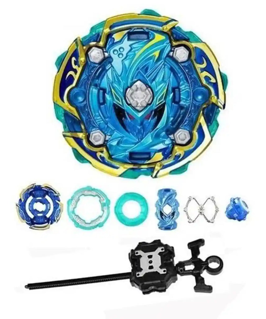 BEYBATTLE BURST S4 Starter Naked Spryzen S5, BB-156-T, Left-Spin Defense & Balance Beyblade with Launcher and Ripcord