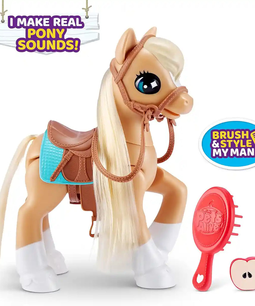 لعبة بيتس ألايف زورو، وحيد القرن السحري، وحصان روبوتي تفاعلي مستقر مع أصوات وإكسسوارات تصفيف، 13 طريقة للعب، لعبة تفاعلية للحيوانات الأليفة للأطفال من سن 3 سنوات فما فوق، مع إمكانية إطعامها وركوبها