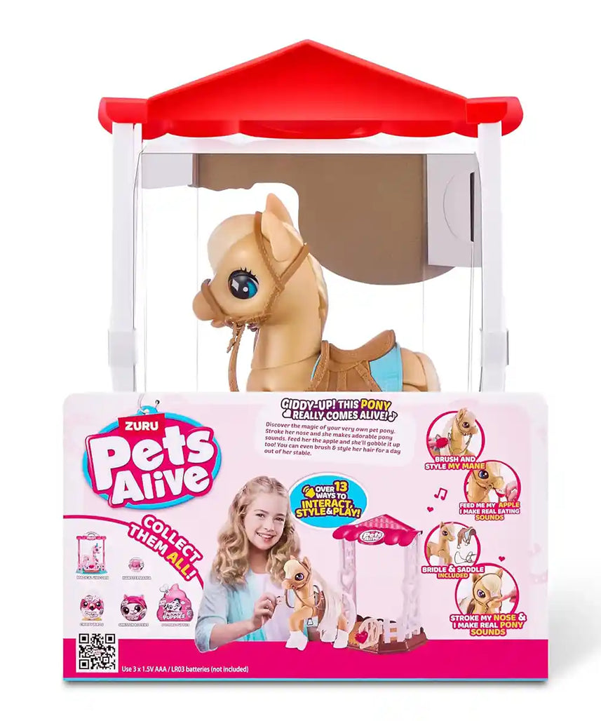 لعبة بيتس ألايف زورو، وحيد القرن السحري، وحصان روبوتي تفاعلي مستقر مع أصوات وإكسسوارات تصفيف، 13 طريقة للعب، لعبة تفاعلية للحيوانات الأليفة للأطفال من سن 3 سنوات فما فوق، مع إمكانية إطعامها وركوبها