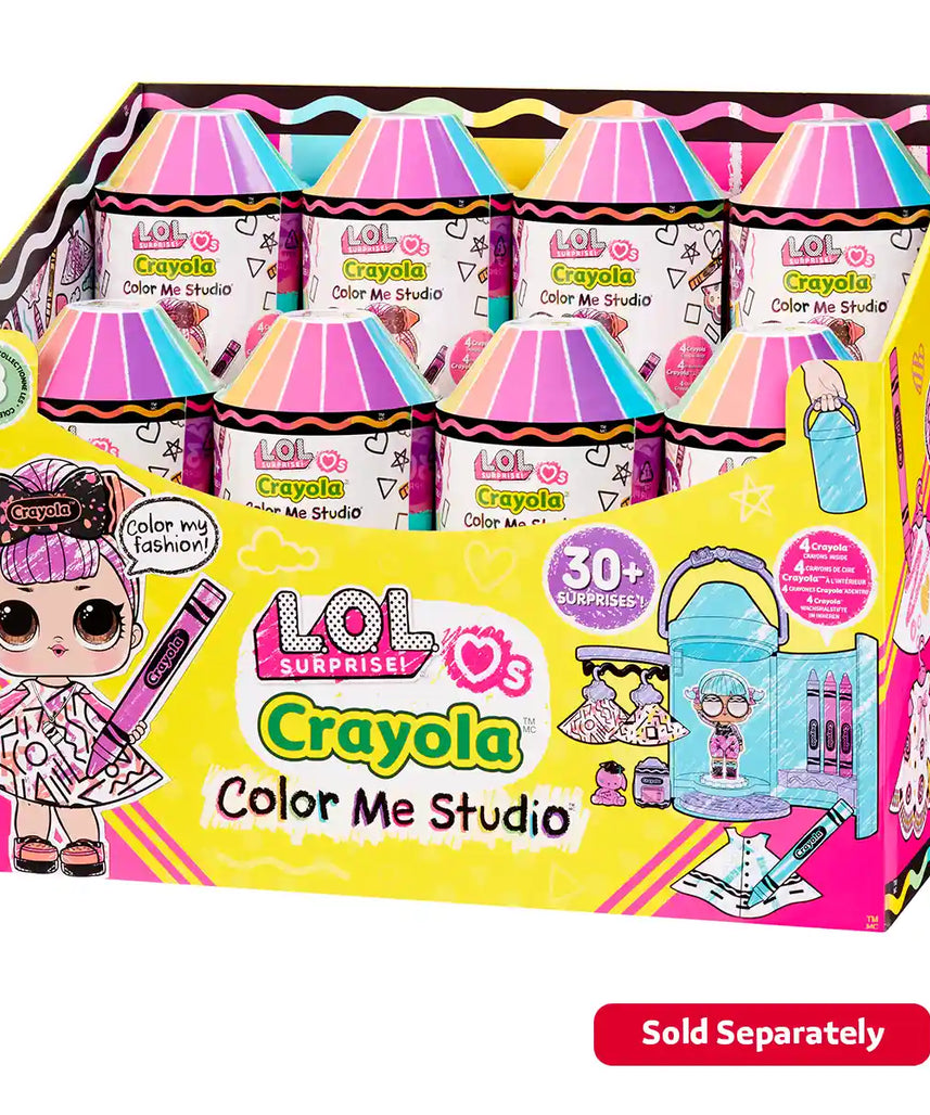 L.O.L. Surprise! Crayola Color Me Studio Doll Set, 30+ Surprises, Includes Crayon Capsule, Crayons, Paper Fashions, Creative Art Toy Gift for Kids