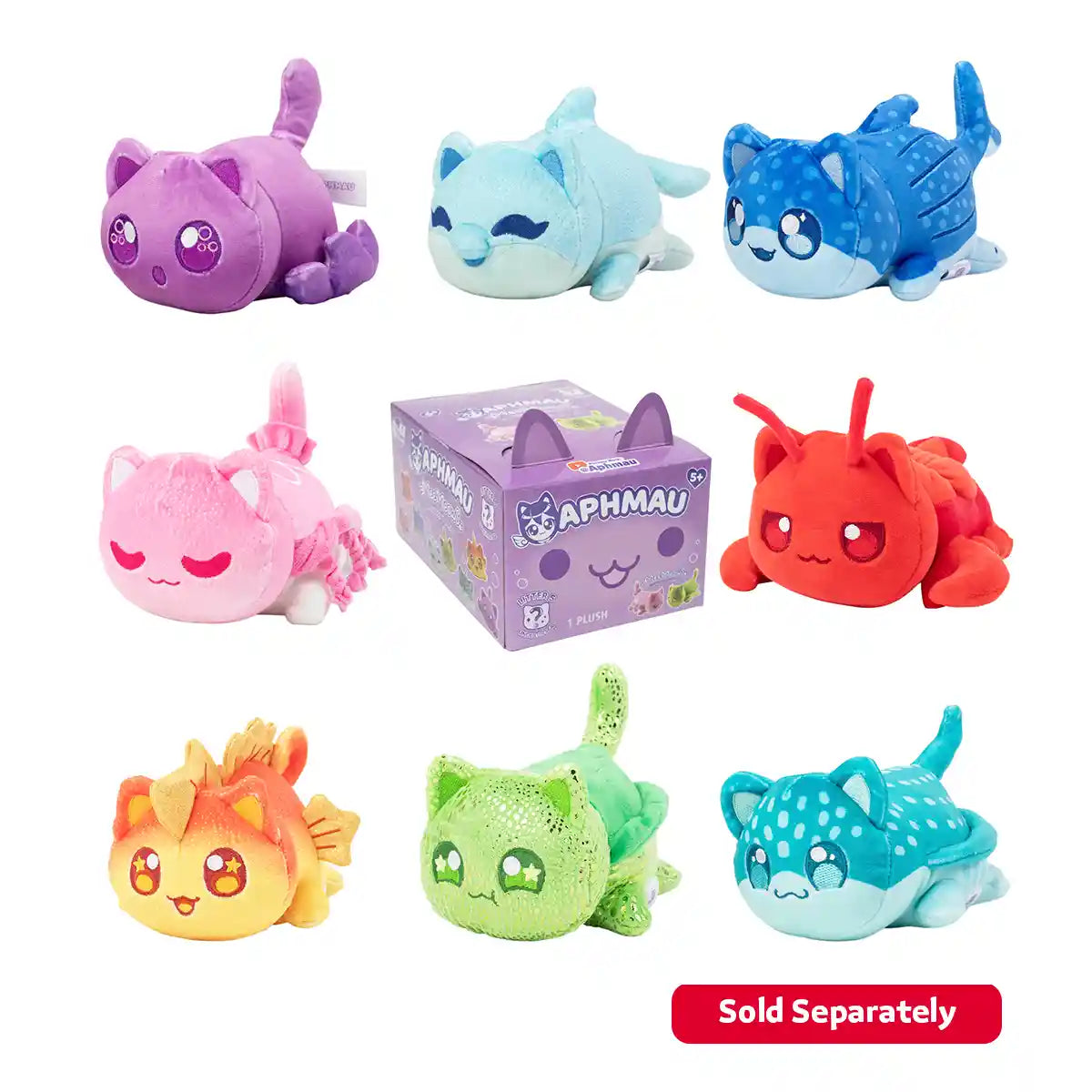 مجموعة أفماو ميني ميستري، 6 بوصات، من القطيفة تحت البحر، سلسلة 5، عبوة من 4 قطع، منتجات أفماو الرسمية، 8 دمى ميمياو القطيفة الفريدة، ألعاب قطط ناعمة قابلة للتجميع، مجموعة صندوق ألعاب يوتيوب المخملي المخفية للأطفال والمعجبين