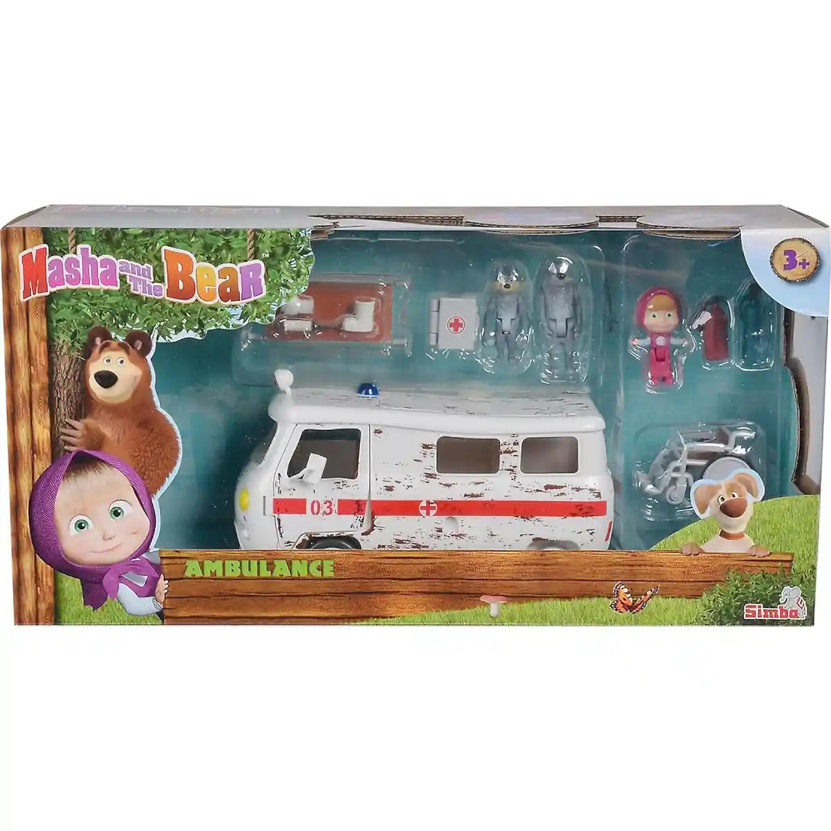 مجموعة ألعاب سيمبا ماشا سيارة إسعاف - ملحقات، ملحقات وقطع غيار الألعاب، تخزين، إضافات وترقيات، 3 سنوات فأكثر