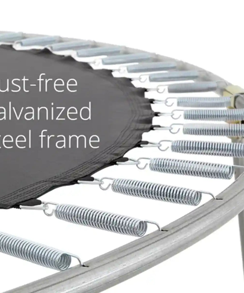 ترامبولين بلام سبرينغ سيف جامبر بطول 12 قدمًا مع سياج وشبكة أمان، ترامبولين خارجي مع حماية من الفوم، إطار من الفولاذ المجلفن، مقاوم للأشعة فوق البنفسجية والطقس، للأطفال من سن 6 سنوات فما فوق