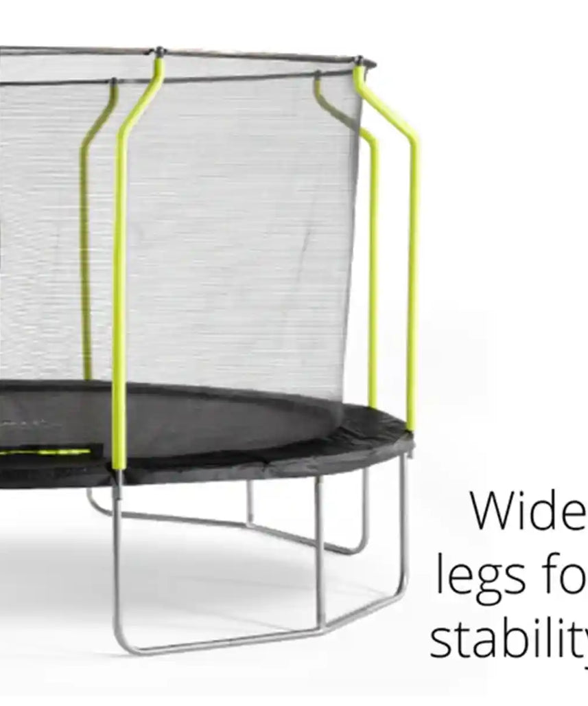 ترامبولين بلام سبرينغ سيف جامبر بطول 12 قدمًا مع سياج وشبكة أمان، ترامبولين خارجي مع حماية من الفوم، إطار من الفولاذ المجلفن، مقاوم للأشعة فوق البنفسجية والطقس، للأطفال من سن 6 سنوات فما فوق