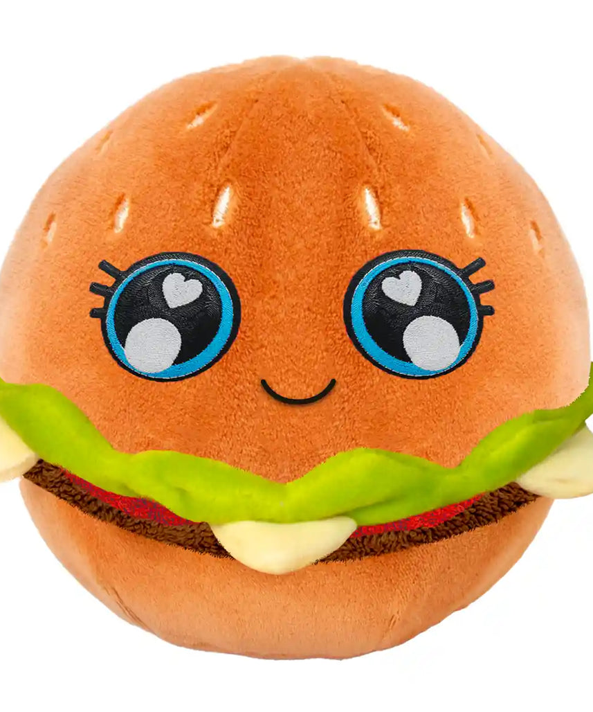 لعبة بيجيز المحشوة القابلة للنفخ على شكل برجر صغير، لعبة محشوة صغيرة قابلة للنمو، شخصية قطيفة ناعمة قابلة لإعادة الاستخدام للأطفال، متعة فك الصندوق التفاعلية، لعبة حيوانات قابلة للتجميع