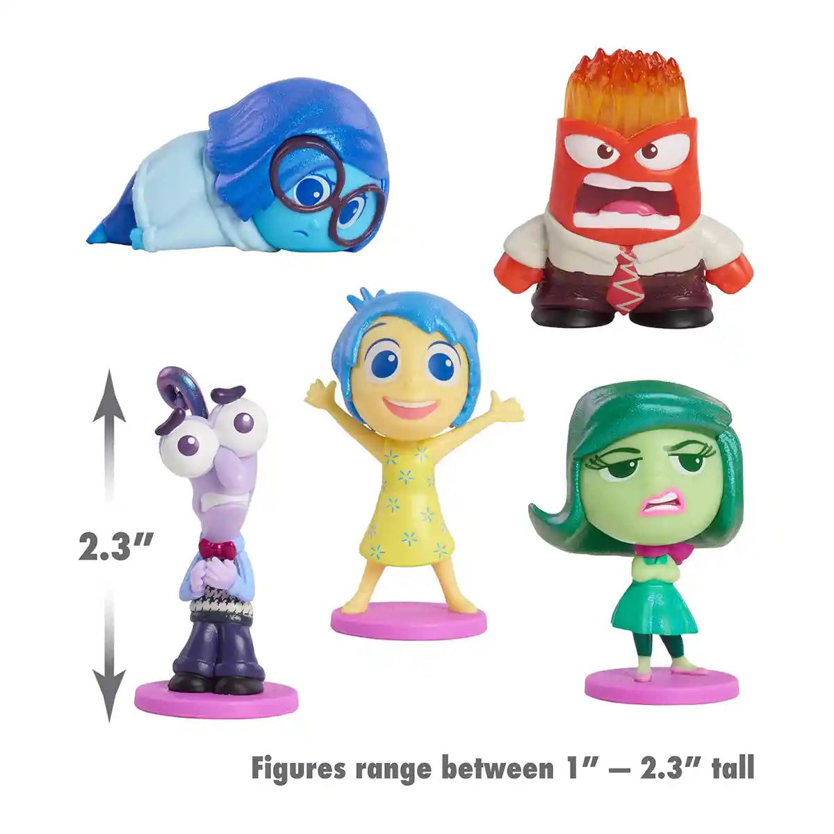 Disney & Pixar Inside Out 2 All the Feels Figure Set, 5 Mini Collectible Figures for Kids Ages 3+ by Just Play
