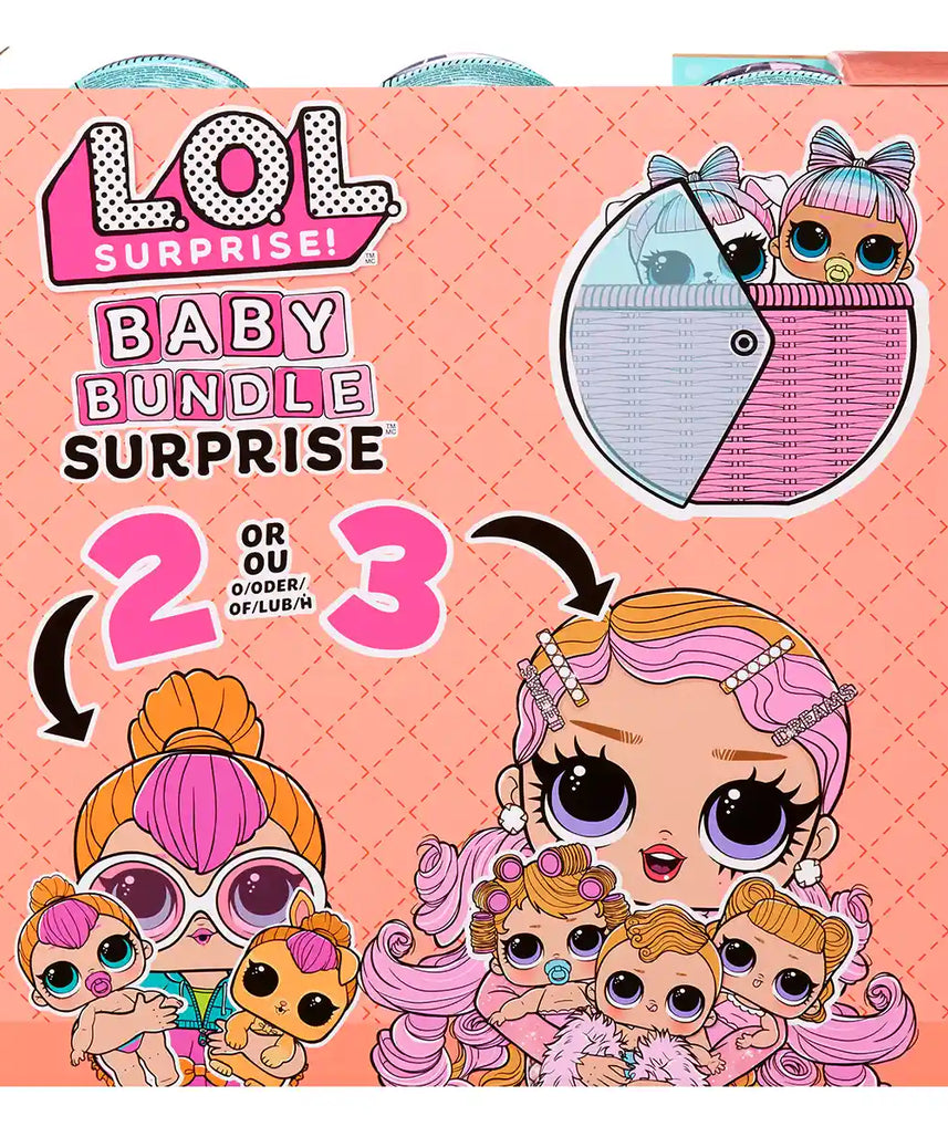 مجموعة دمى مفاجأة الأطفال من إل أو إل سربرايز!، مجموعة هدايا قابلة للتجميع مع كشف مائي للأطفال من سن 4 سنوات فما فوق، تتضمن دمى توأم وثلاثة توائم وحيوانات أليفة، بالإضافة إلى دمى ومنازل وإكسسوارات.