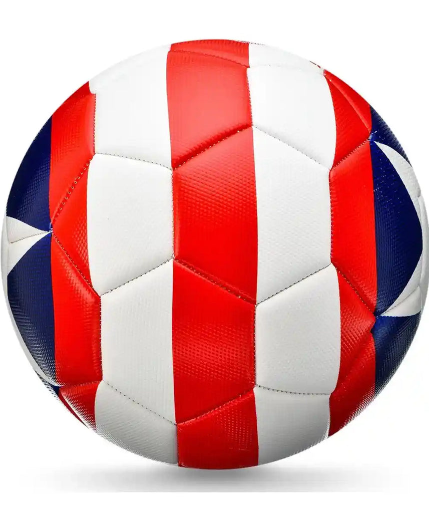 Marvel Captain America Striped Football PVC Rubber, Durable Composite Cover, Consistent Bounce, Grip for Kids Ages 2+