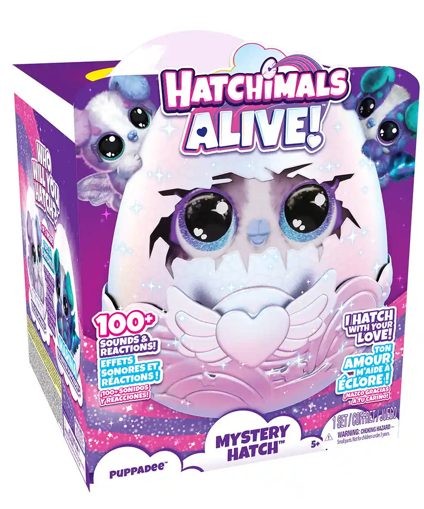 هاتشيمالز ألايف - لعبة بابادي السرية (بيضة الفقس الغامضة) مع ضباب وأضواء وأكثر من 100 صوت - حيوان أليف تفاعلي مفاجئ (قد يختلف الطراز) - للأعمار من 5 سنوات فما فوق