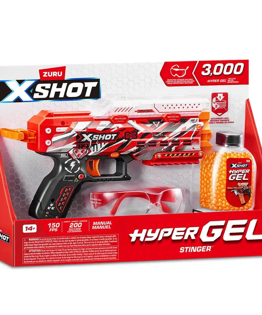 مسدس إكس شوت هايبر جل سيريز ١، ٣٠٠٠ جيليت، مسدس رغوة، زجاجة رذاذ، للأطفال والكبار، تنسيق حركة اليد والعين، ألعاب فيديو وألعاب خارجية، لا يحتاج إلى بطاريات