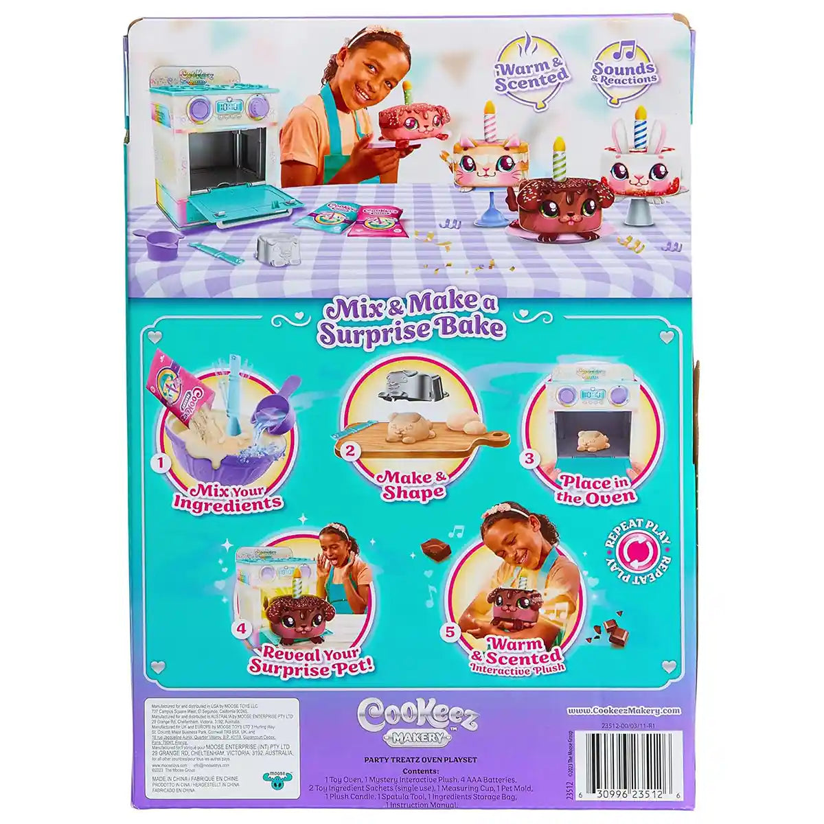 لعبة تفاعلية محشوة من كوكيز ماكري بارتي تريتز سربرايز، حيوانات أليفة دافئة معطرة بأصوات، قد تختلف الأنماط، للأطفال من سن 5 سنوات فما فوق، شخصيات ألعاب تفاعلية محشوة