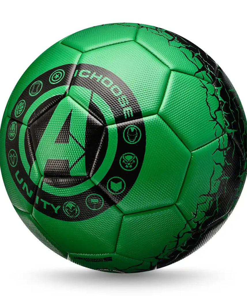 Marvel Hulk Themed Football PVC Rubber, Durable Composite Cover, Consistent Bounce, Grip for Kids Ages 2+