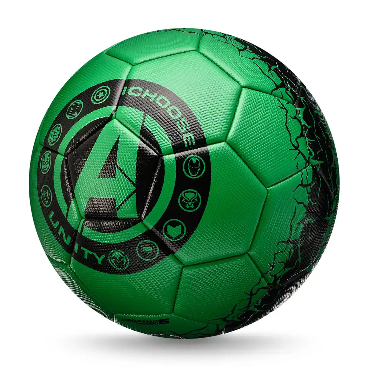 Marvel Hulk Themed Football PVC Rubber, Durable Composite Cover, Consistent Bounce, Grip for Kids Ages 2+