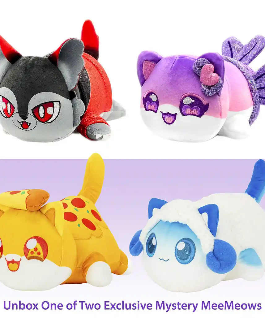 مجموعة من 3 دمى أفمو المحشوة MeeMeow مقاس 6 بوصات، صندوق مفاجأة للأصدقاء مع 2 دمية محشوة + دمية غامضة حصرية، منتجات أفمو الرسمية، حيوانات محشوة قابلة للتحصيل، مناسبة للأعمار من 3 سنوات فما فوق، حيوانات محشوة وألعاب محشوة