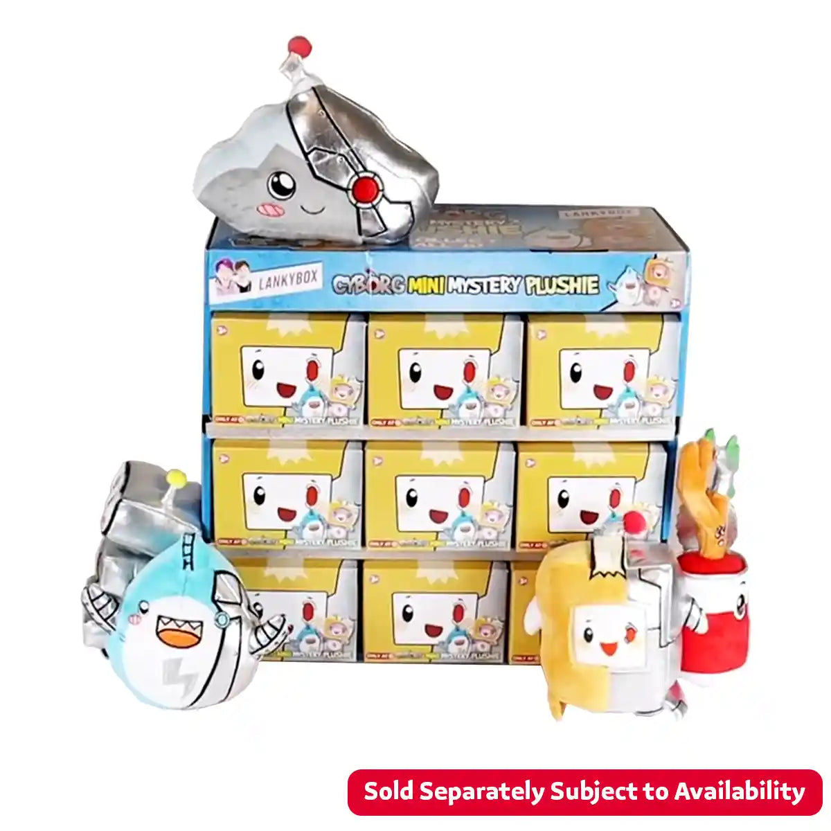 LankyBox Cyborg Mini Mystery Plushie 6 Inch S2, Collectible Toy for Kids, Age 3+