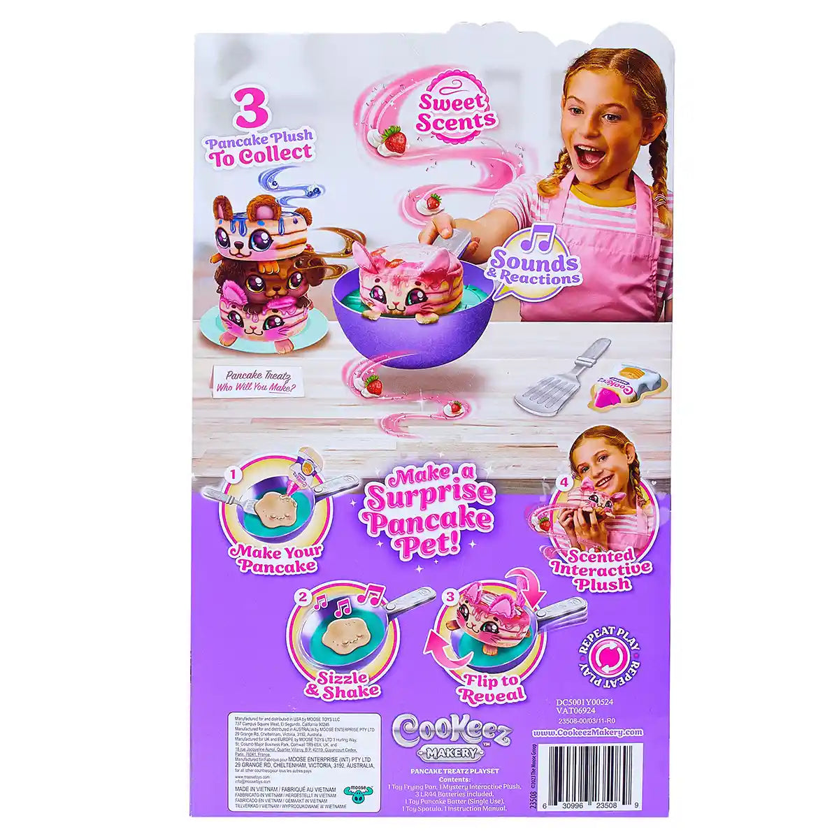 لعبة تفاعلية محشوة من كوكيز ماكري بان كيك تريتز، حيوانات أليفة معطرة، قابلة للخلط والتقليب، قد تختلف الأنماط، للأطفال من سن 5 سنوات فما فوق، شخصيات ألعاب تفاعلية محشوة