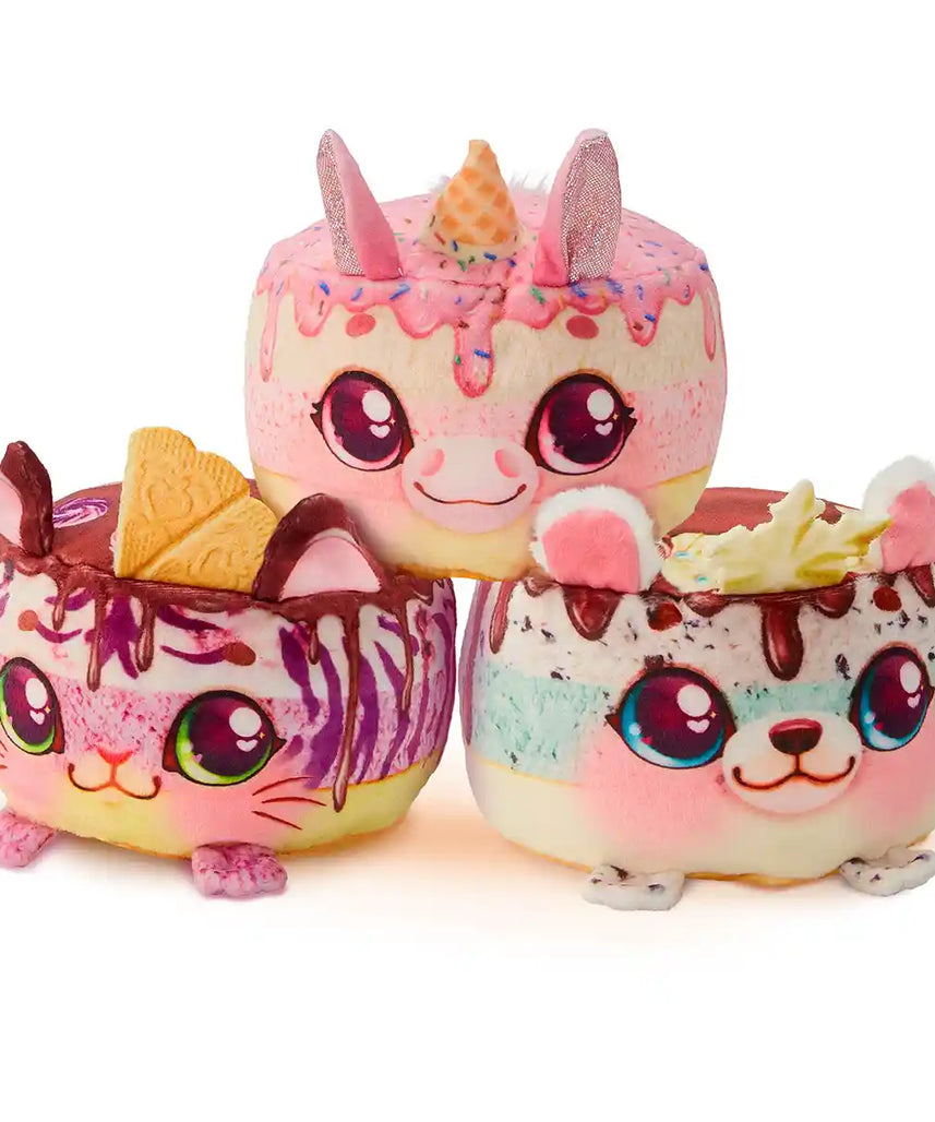 لعبة كعكيز ماكري فريزي كعكز فريدج سربرايز التفاعلية المحشوة، امزج وزيّن وحوّل حيوانات أليفة معطرة، للأطفال من سن 5 سنوات فما فوق، شخصيات ألعاب تفاعلية محشوة