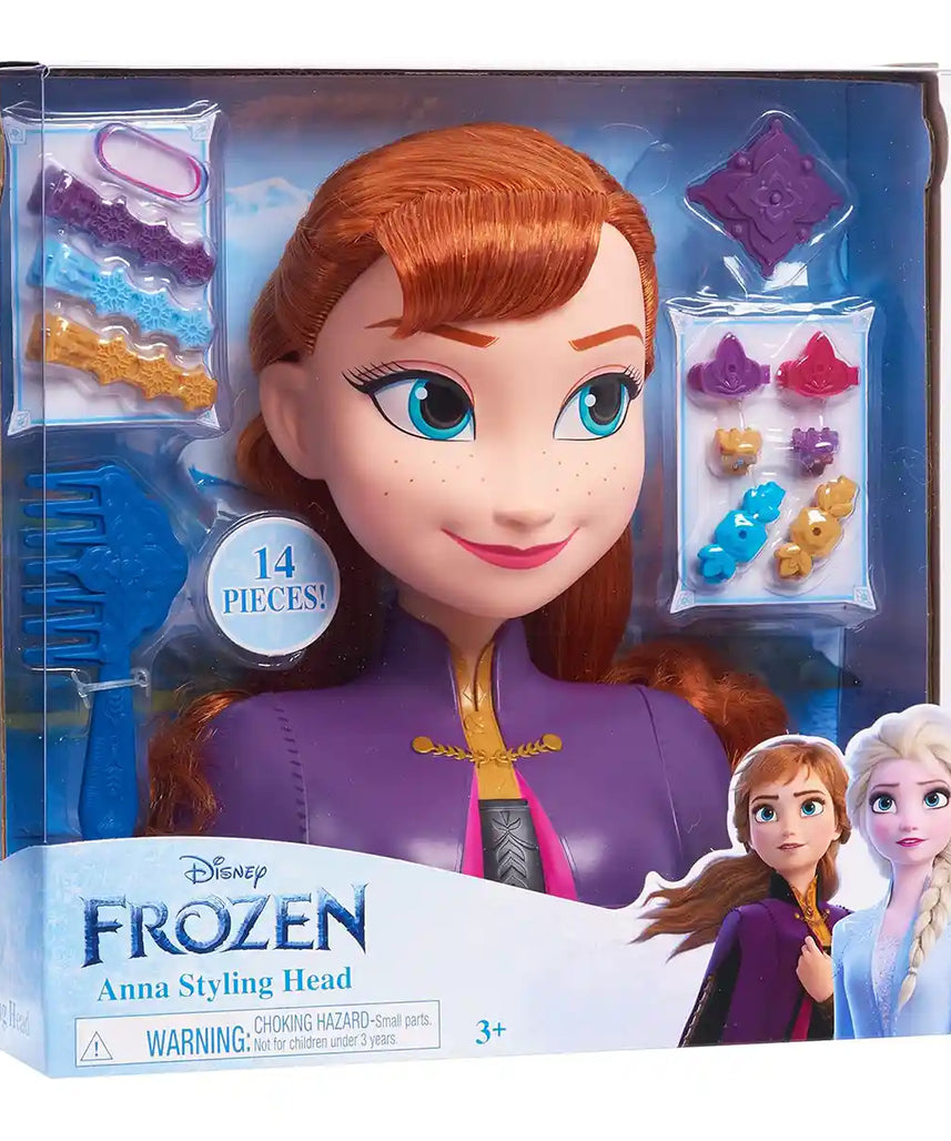 مجموعة إكسسوارات شعر ديزني فروزن 2 آنا ديلوكس، شعر أحمر، 17 قطعة للأطفال من سن 3 سنوات فما فوق