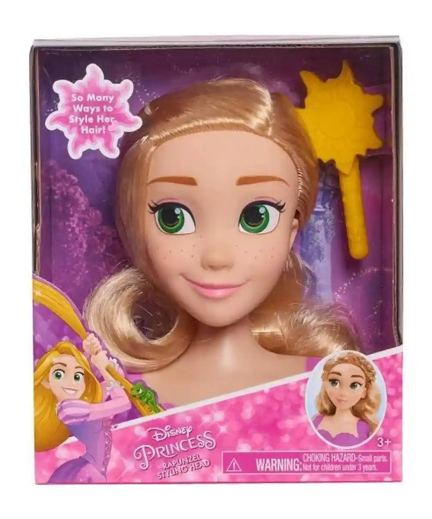 Disney Princess Ariel Mini Styling Head Toy, Pretend Hair Play Set with Accessories for Girls, Travel-Friendly, Ages 3+, Assorted