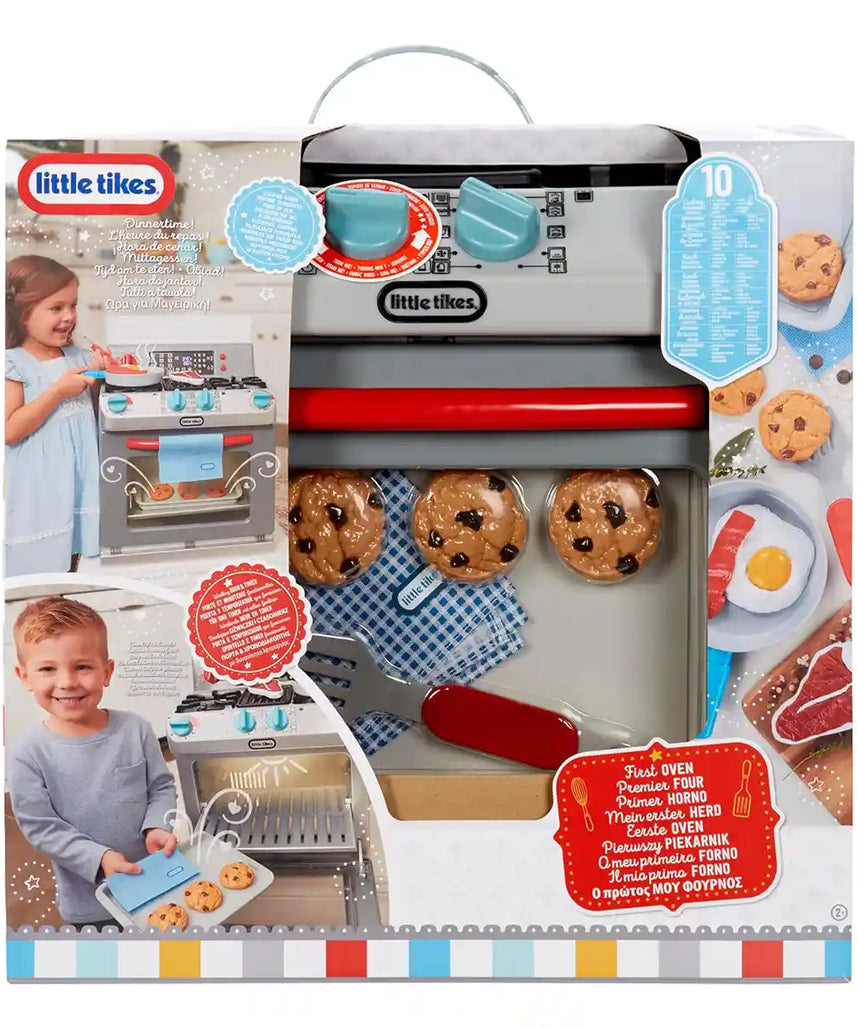 Little Tikes First Oven Interactive Play Kitchen, Realistic Lights & Sounds with 11 Accessories, Pretend Cooking Toy for Kids Ages 2+, Kitchen Playsets