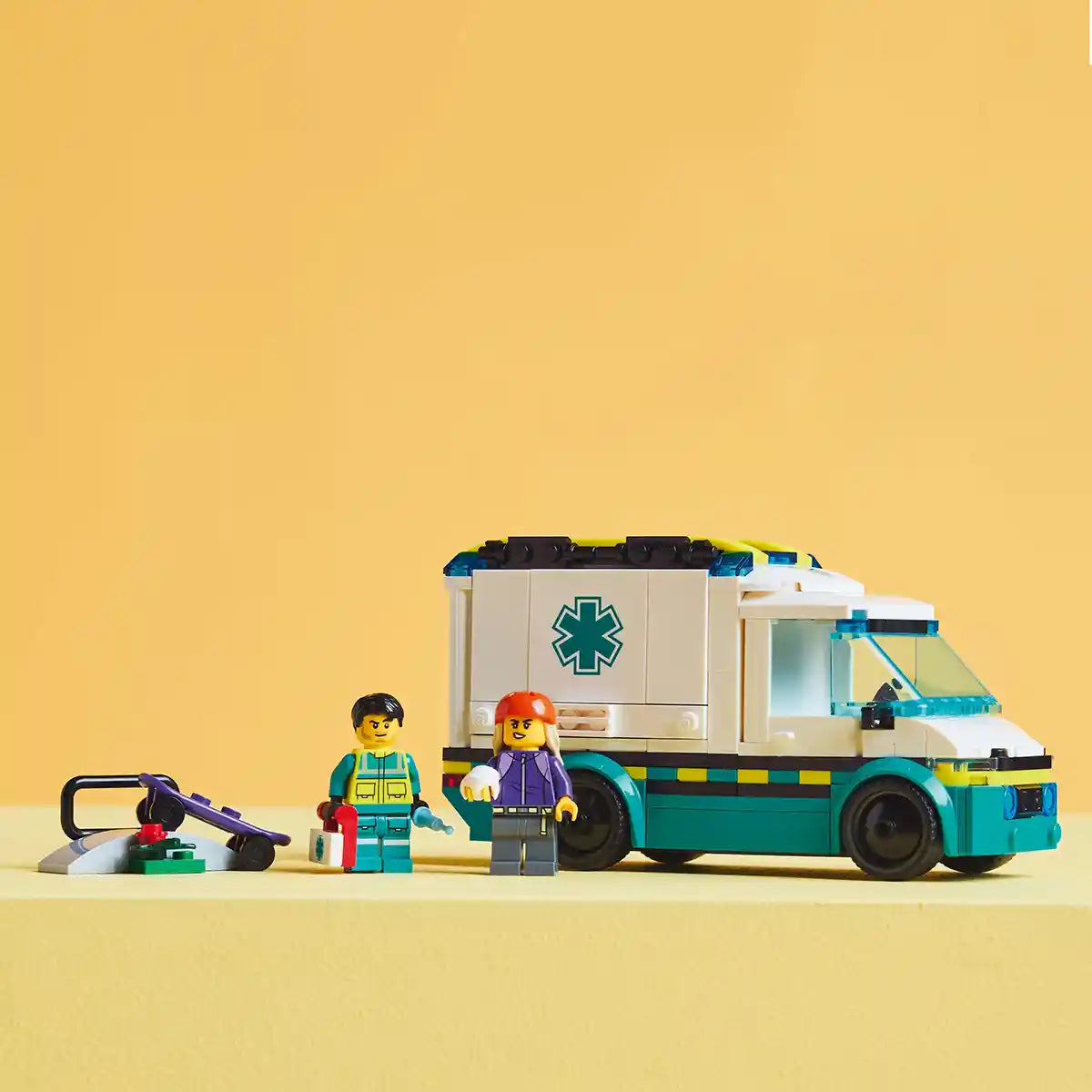 LEGO CITY 60451 Emergency Ambulance Building Set – Creative Construction & Role Play Kit with Skate Ramp, Minifigures & Accessories for Kids Ages 5+ Building Sets