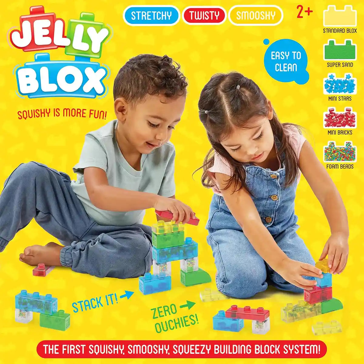 Jelly Blox Newbie KIT - Building Sets , Construction Building Set , Creative STEM Building Blocks for Kids , 24 Months+