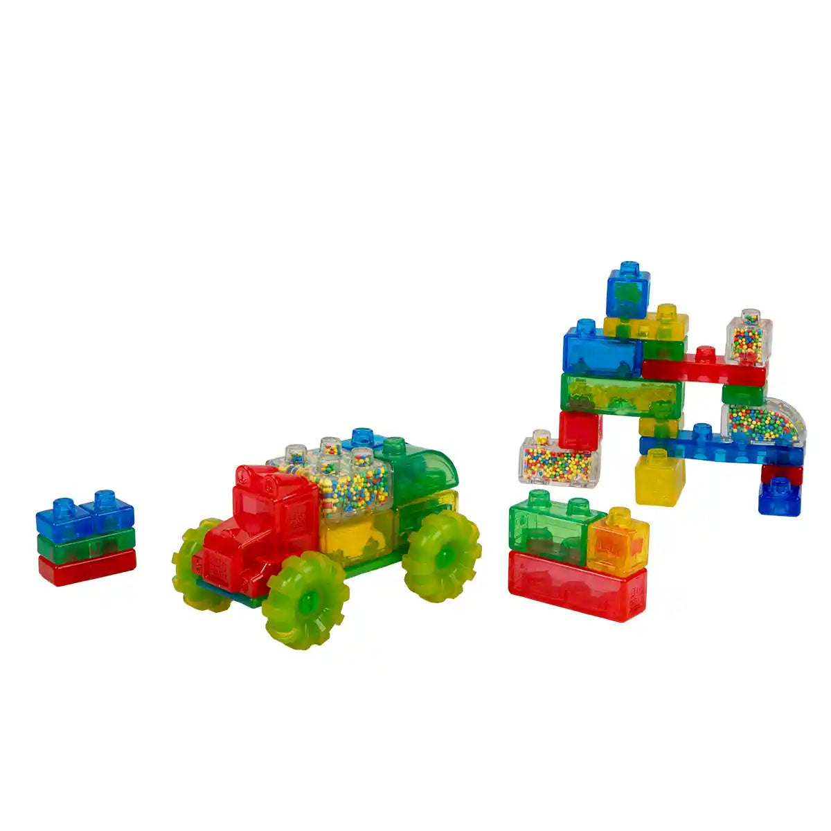 مجموعة شاحنة جيلي بلوكس فرووم! - مجموعات بناء، مجموعة بناء، مكعبات بناء إبداعية في العلوم والتكنولوجيا والهندسة والرياضيات للأطفال، من عمر ٢٤ شهرًا فما فوق